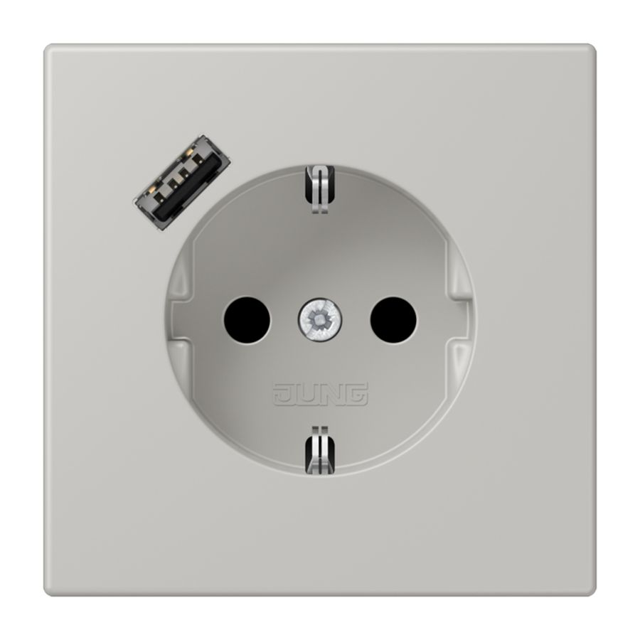 Wandcontactdoos met R/A + lader USB A Saf+ LC32013