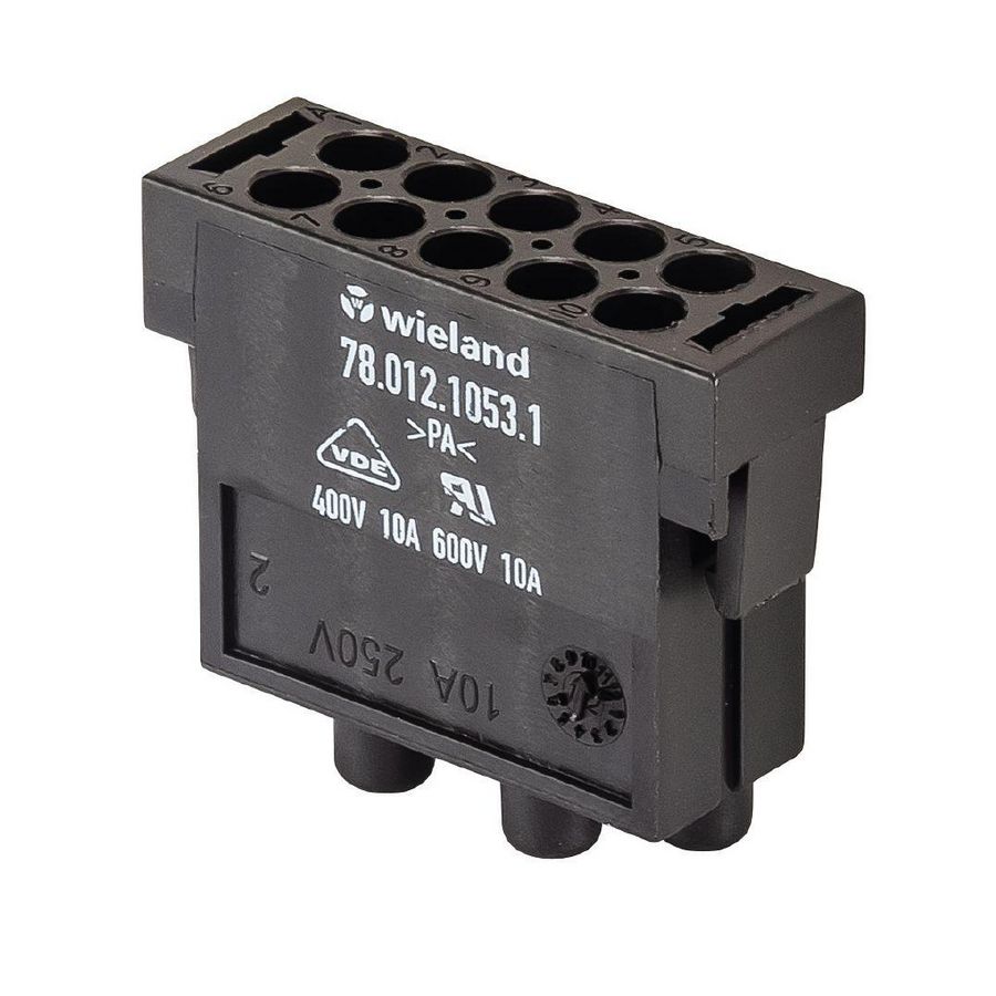 Contactblok Moduleinsert FLE STC 10 40 zwart VVE=10
