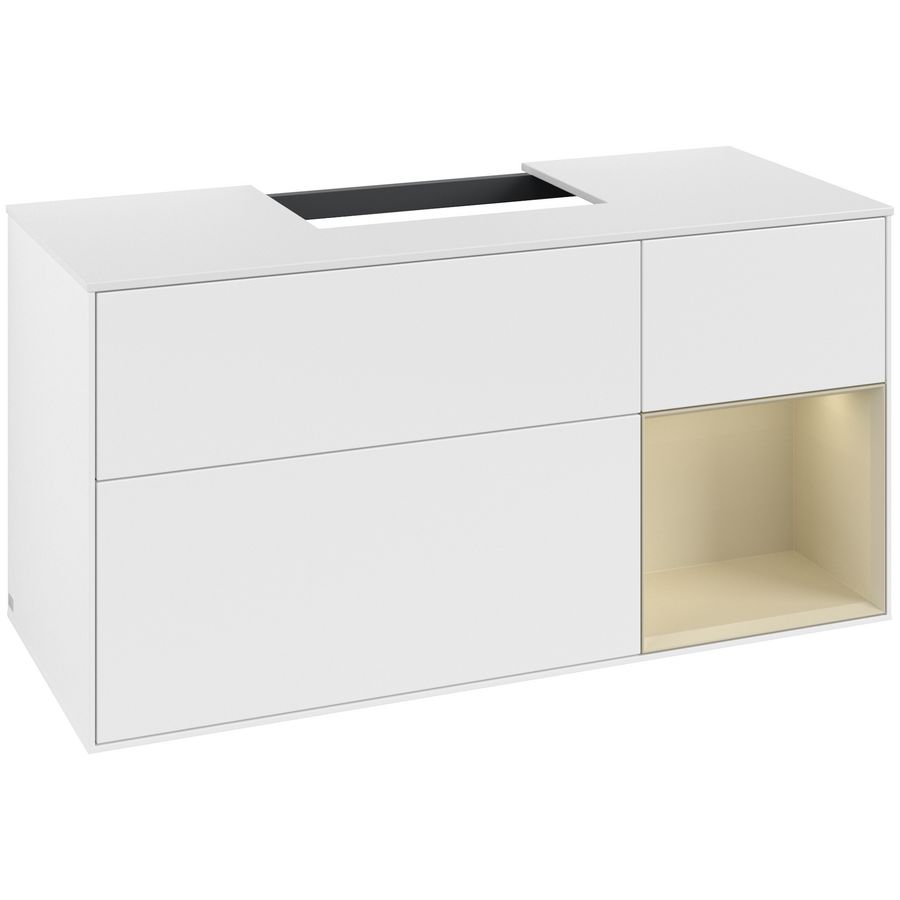 Wastafelonderkast Finion 1200x603x501mm White Matt Lacquer G171HJMT