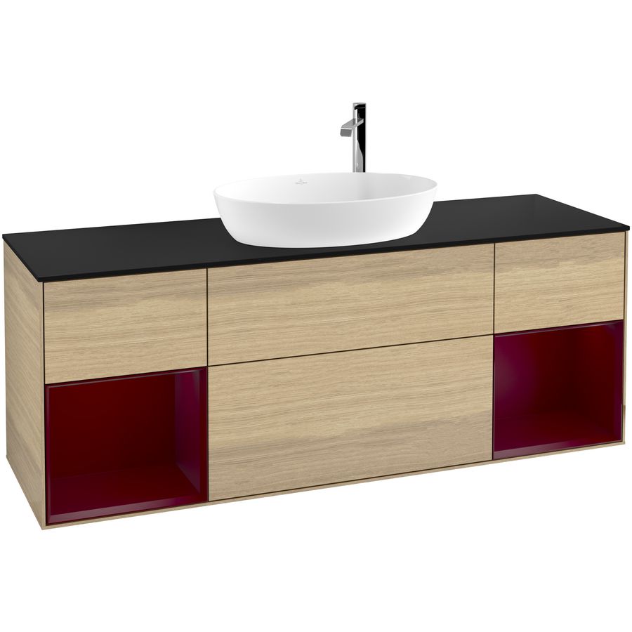 Wastafelonderkast Finion 1600x603x501mm Oak Veneer F982HBPC