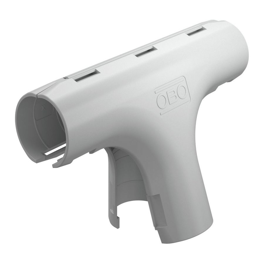 Quick-Pipe T-stuk M25 licht grijs RAL7035 VVE=5