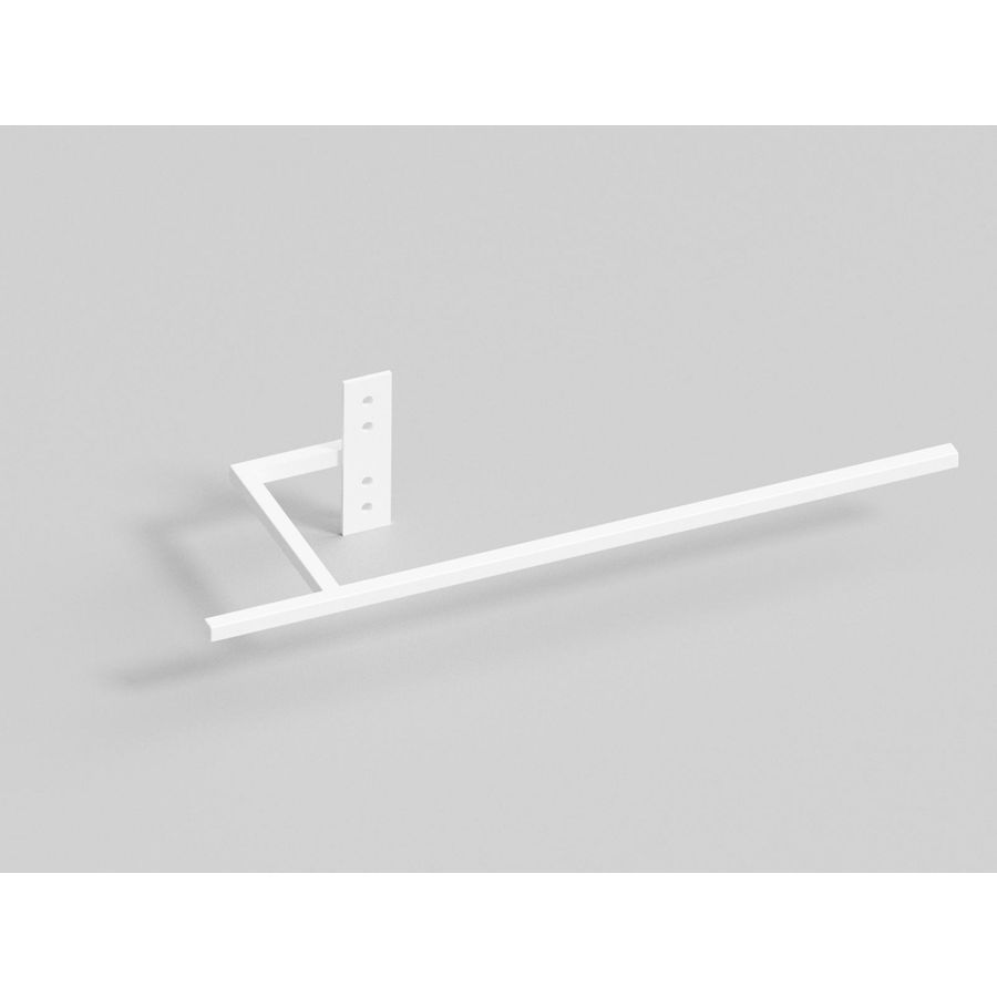 Lange beugel aluminium 440mm S600 wit