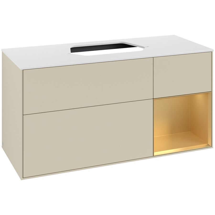Wastafelonderkast Finion 1200x603x501mm S.Grey Matt Lacquer G421HFHJ