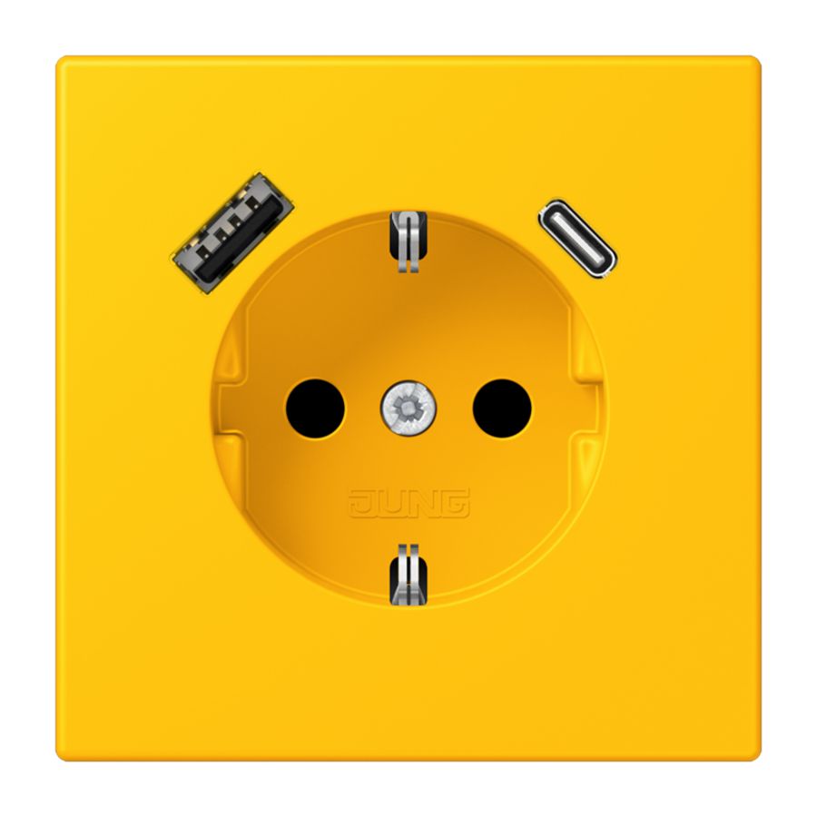 Wandcontactdoos met R/A + lader USB A+C Saf+ LC4320W