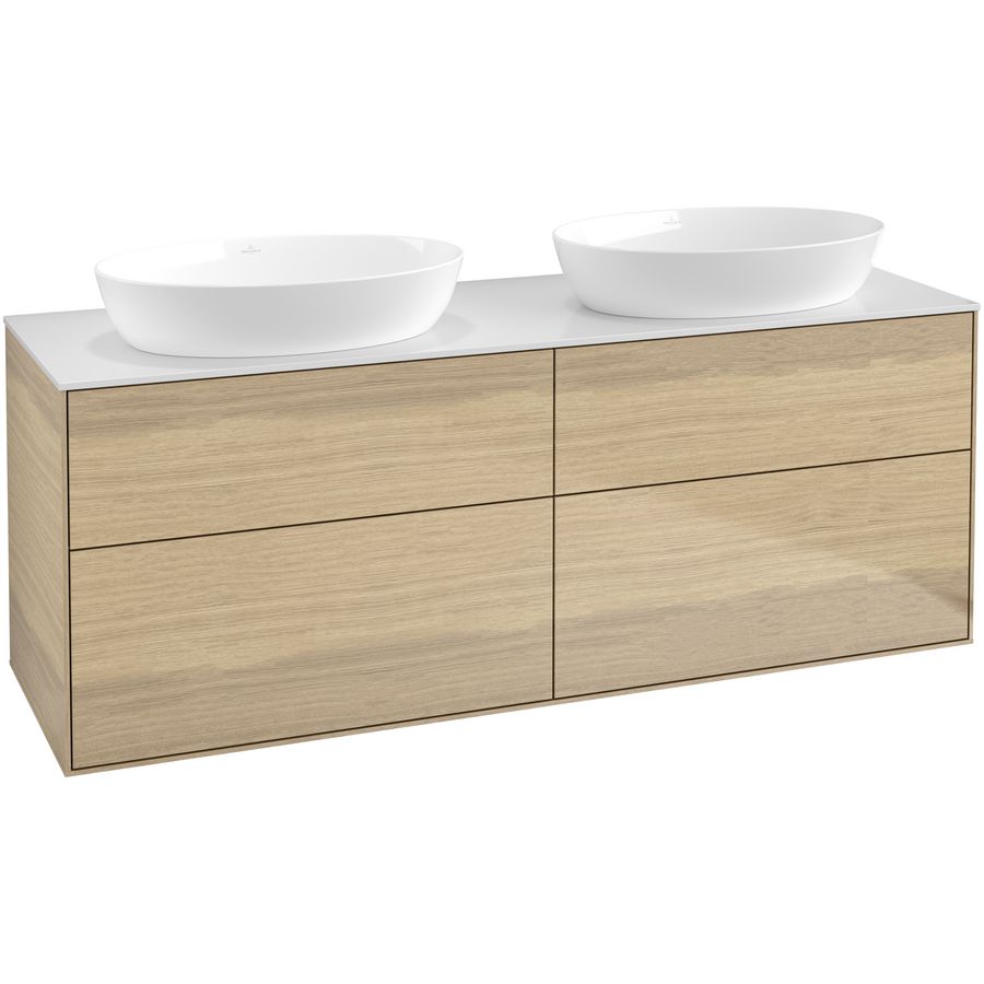 Wastafelonderkast Finion 1600x603x501mm Oak Veneer FA8100PC