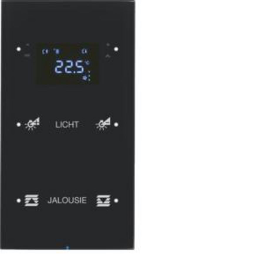 Tastsensor KNX-touch therm. geconfig. 2-v berker R.3 zwart