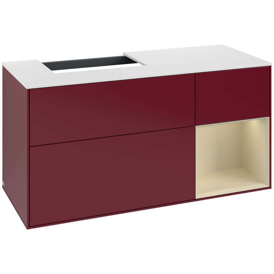 Wastafelonderkast Finion 1200x603x501mm Peony Matt Lacquer F151HJHB