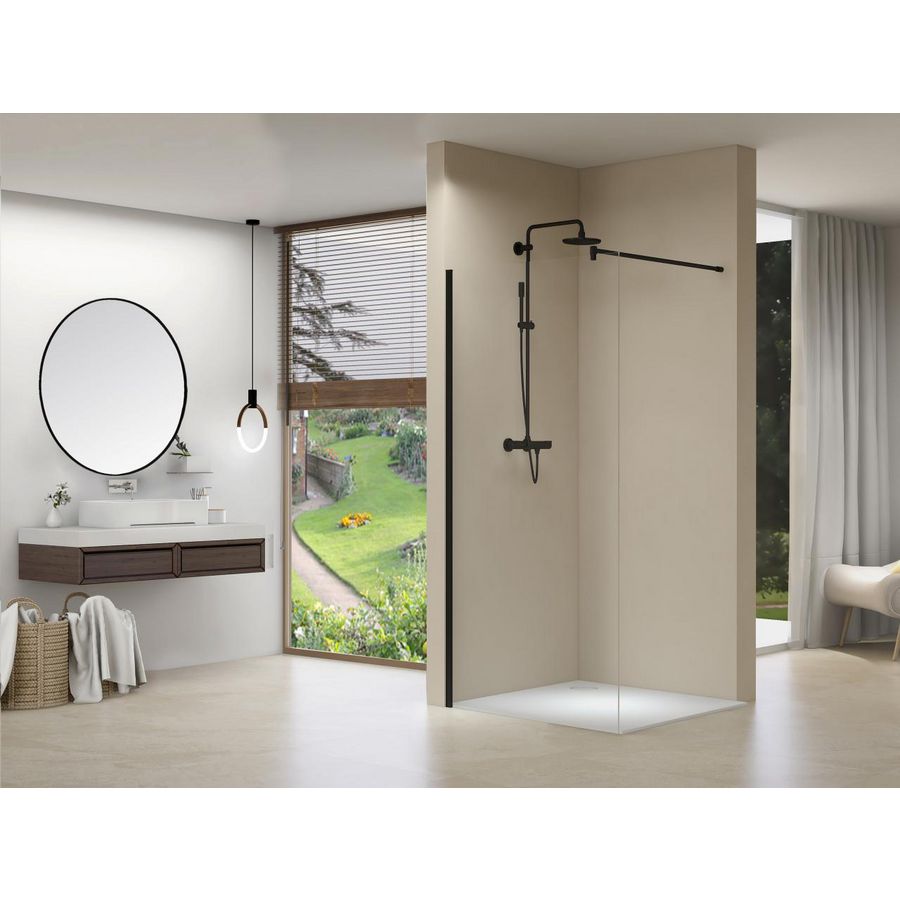 Wand 1070-1090mm 8mmHE 200cm H +glasbehandeling stab