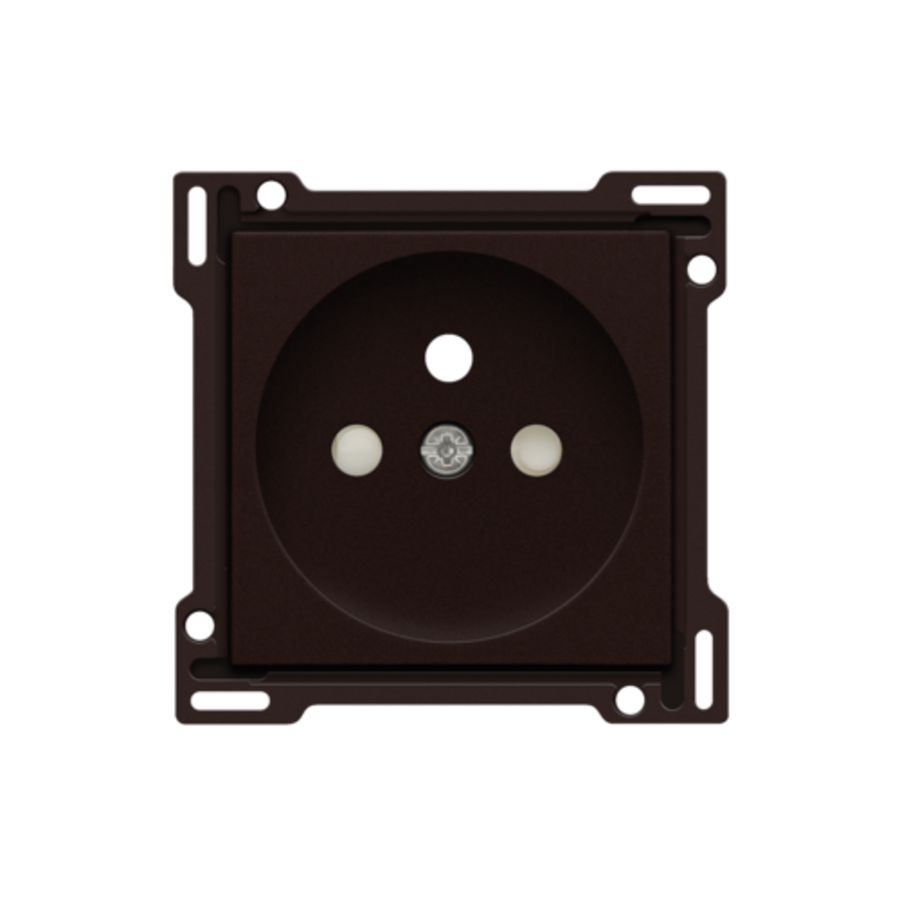 Afwerkingsset stopcontact penaarde/besch.afsl. D.brown