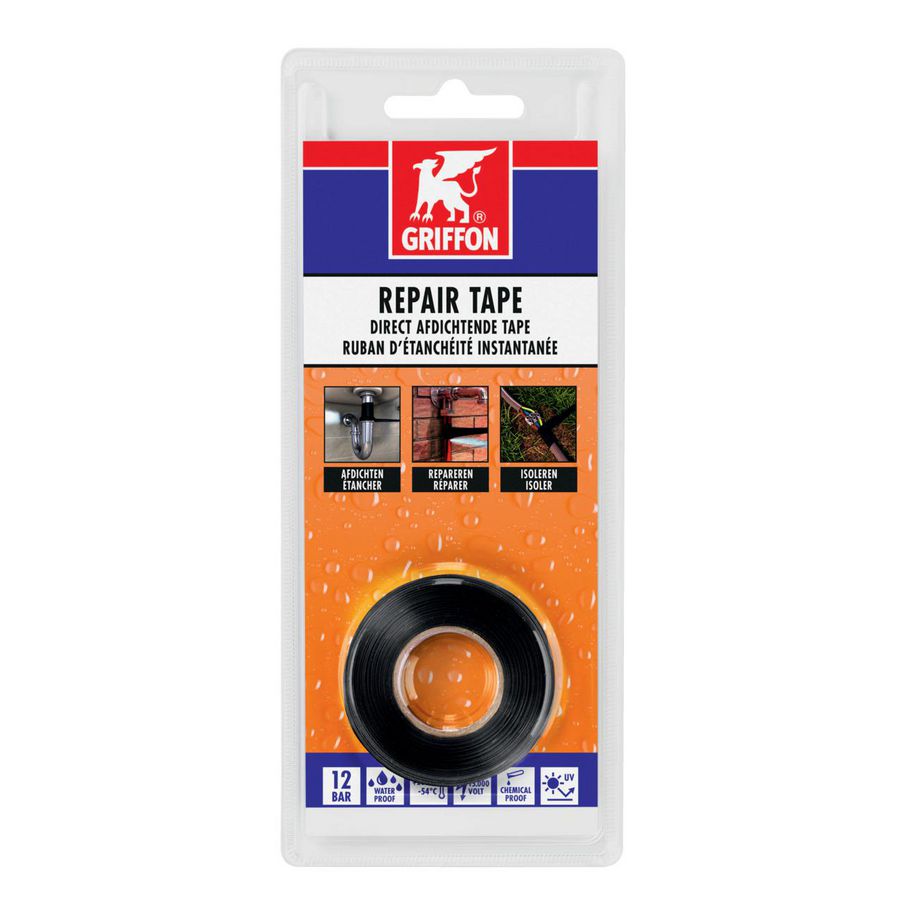 Repair Tape 25mm rol 3m zwart 6311783 VVE=6