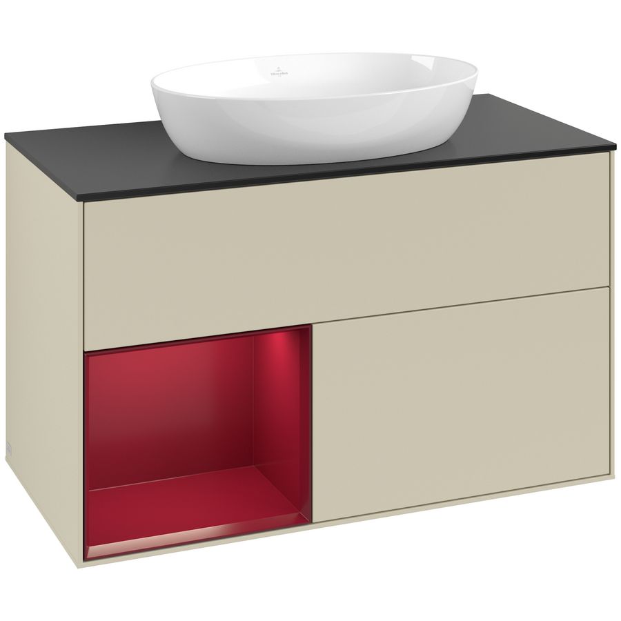 Wastafelonderkast Finion 1000x603x501mm S.Grey Matt Lacquer GA12HBHJ