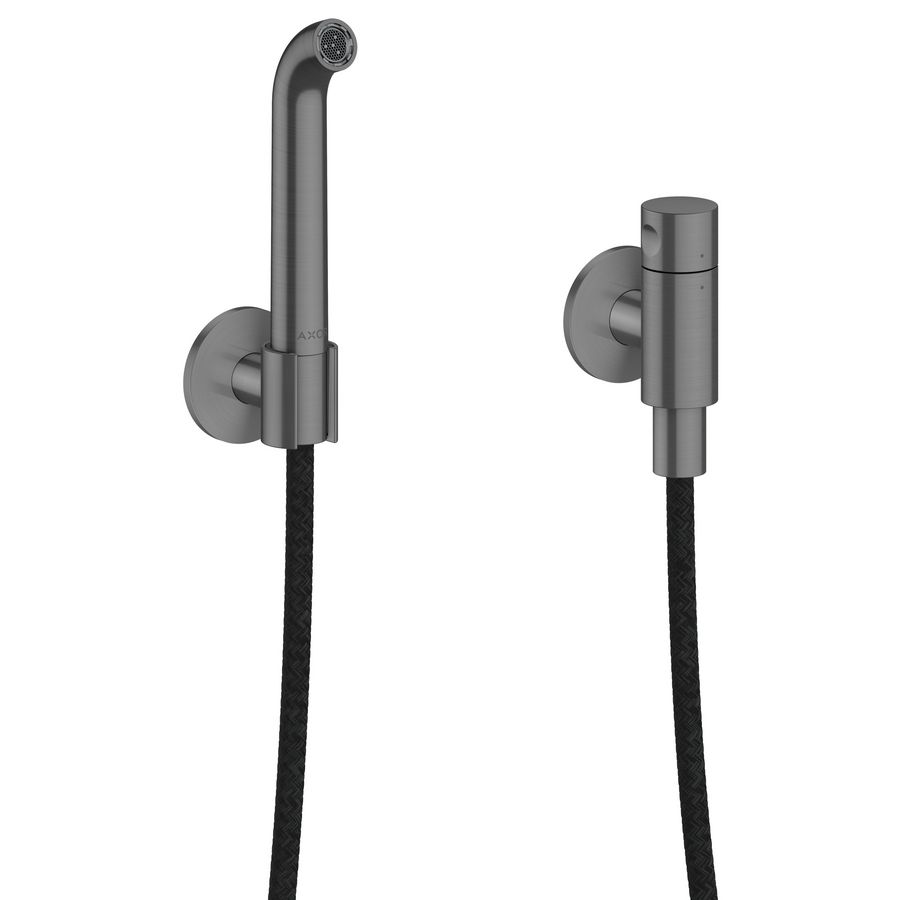 Handdouche AXOR One Bidetset Brushed Black Chrome