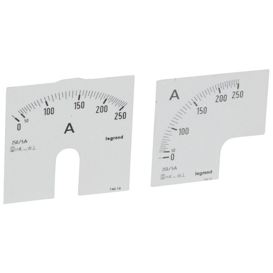 Schaalverdeling 0-250A inbouw Amperemeter