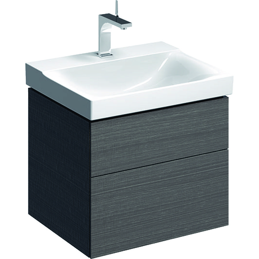 Xeno2 onderkast v wastafel 2 laden 60cm scultura grijs