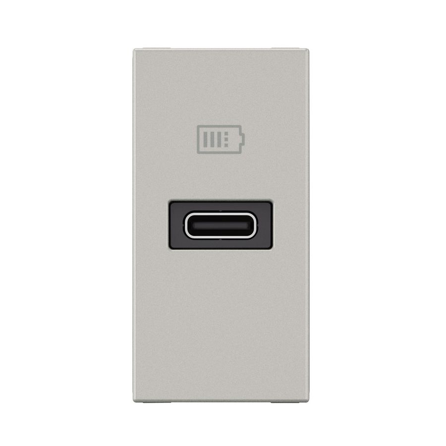 USB lader C 20W 1 module ALU Mosaic