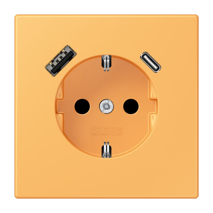 Wandcontactdoos met R/A + lader USB A+C Saf+ LC4320L
