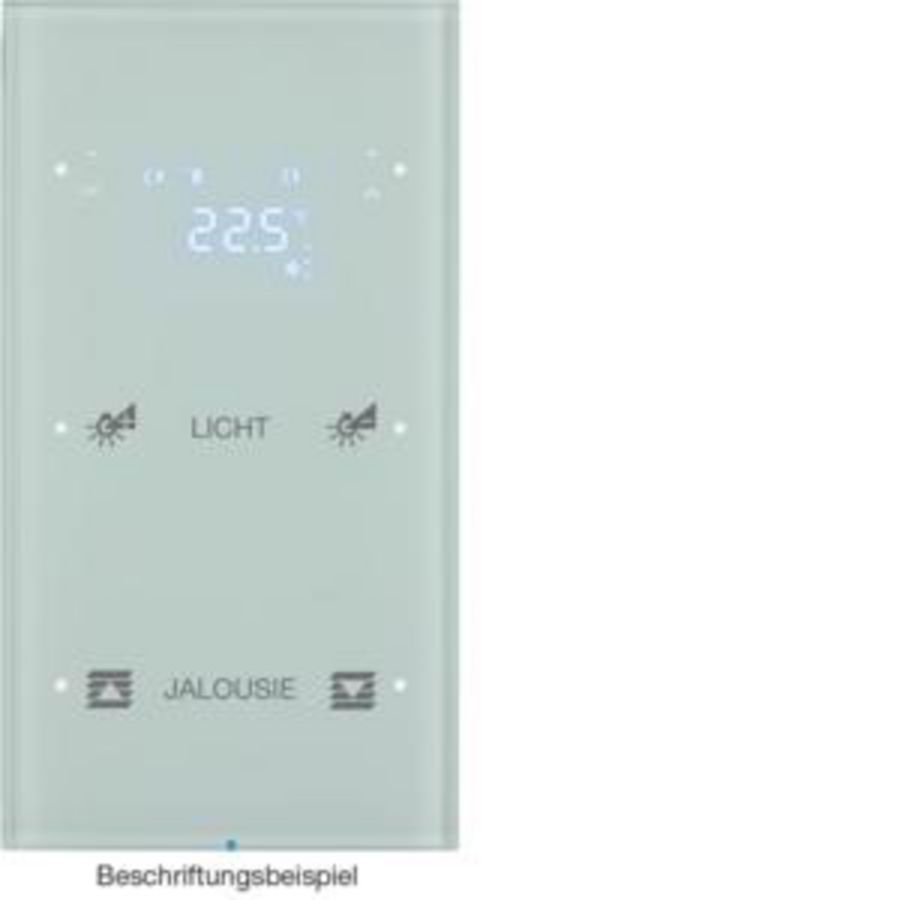 Tastsensor KNX-touch therm. geconfig. 2-v berker R.3 glas
