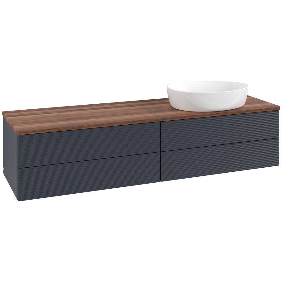 Wastafelonderkast Antao 1600x360x500mm Mid.Blue Matt Lacquer L27112HG