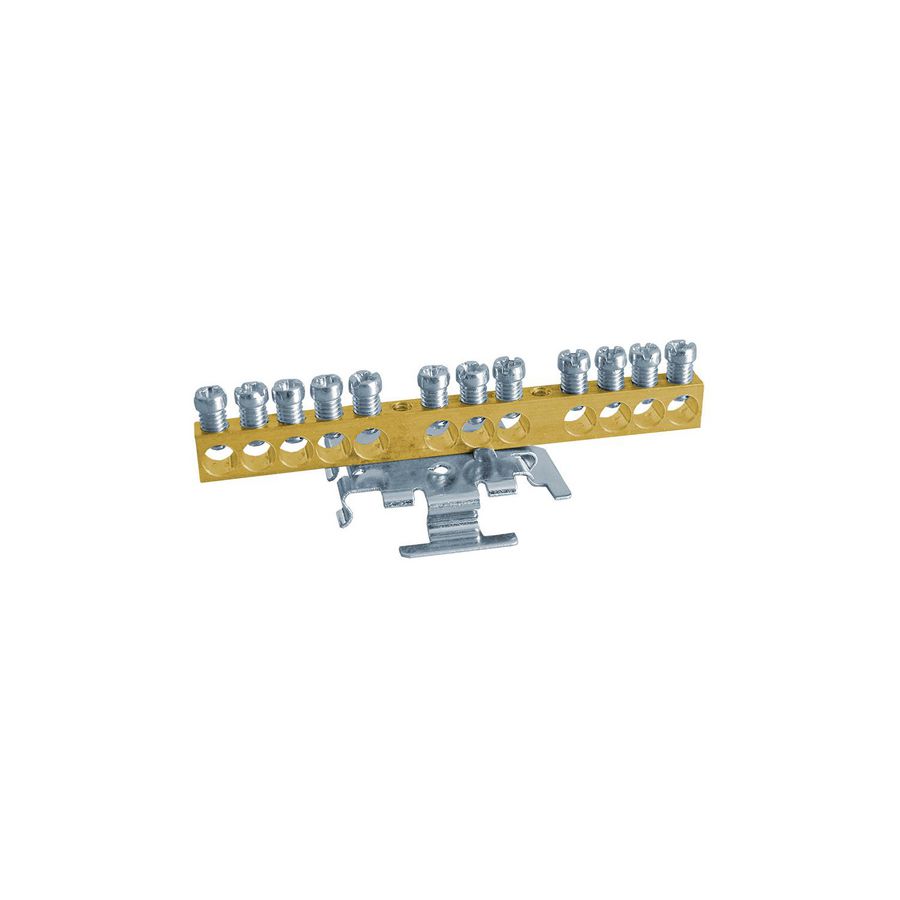 Aansluitblok onbedekt metaal DIN rail clip 7x10mm²