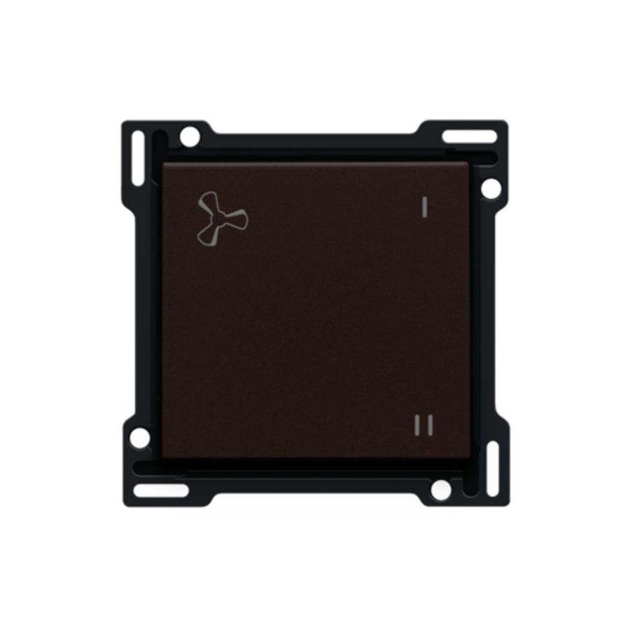 Afwerkingsset mechanisch gecontr. ventilatiebed. D.brown