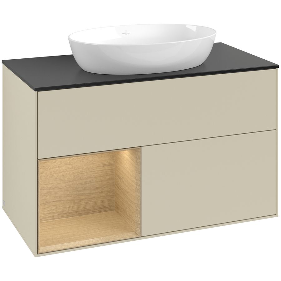 Wastafelonderkast Finion 1000x603x501mm S.Grey Matt Lacquer GA12PCHJ