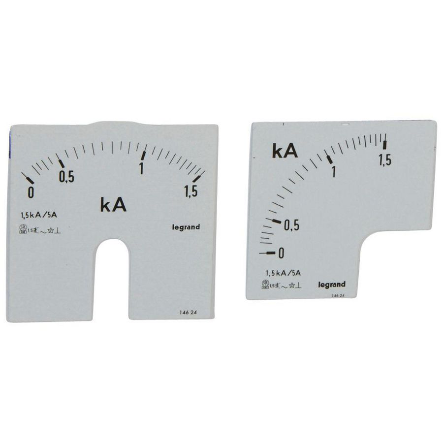Schaalverdeling 0-1500A inbouw Amperemeter