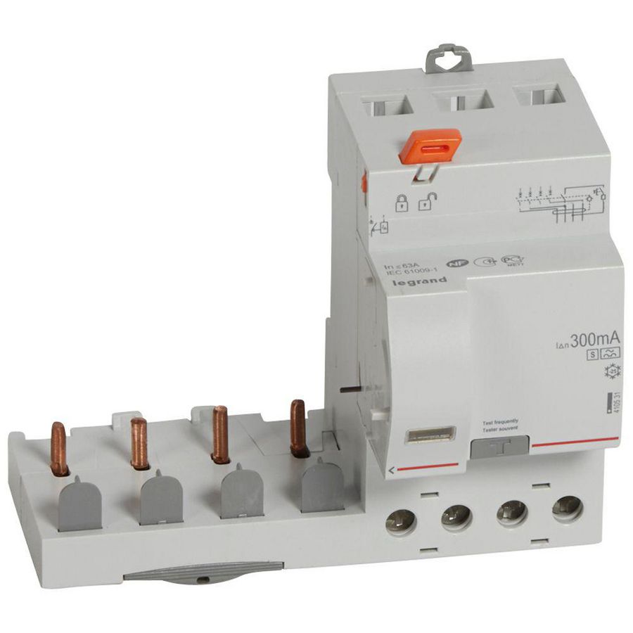 Aardlekblok 4-polig 63A 300mA A selectief DX3 DIN
