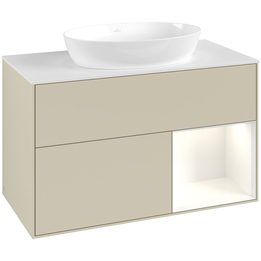 Wastafelonderkast Finion 1000x603x501mm S.Grey Matt Lacquer GA21GFHJ