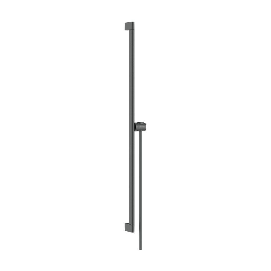 Unica Glijstang S Puro 90cm met easy slide handdouchehouder en Isiflex doucheslang 160cm Brushed Black Chrome