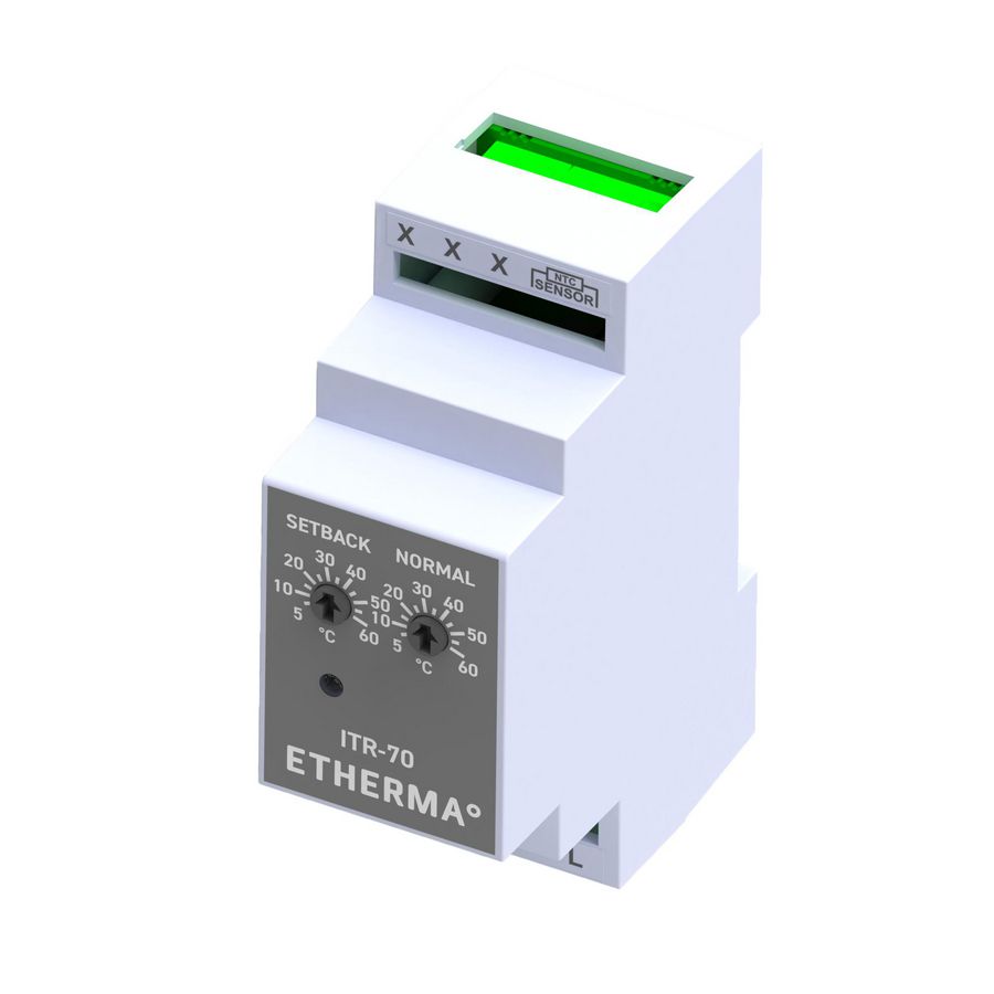 Elektronische ingebouwde verdeelregelaar 5-60gr.C 16A 230V