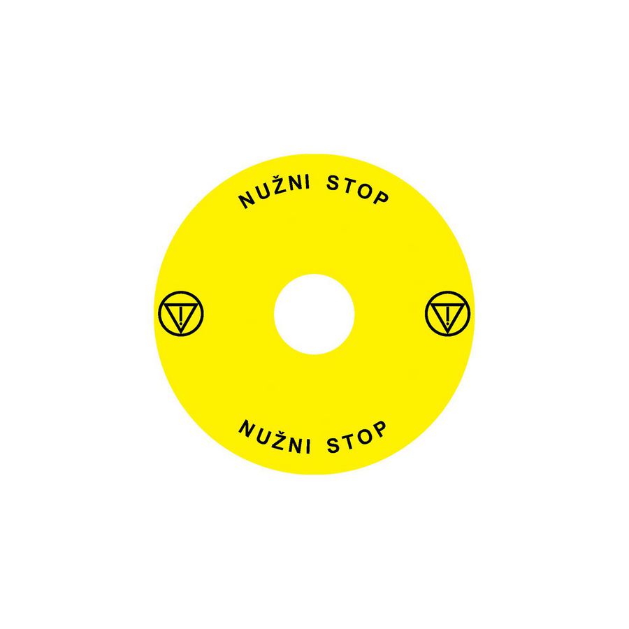 Noodstopssticker opening Ex9P1 H cirkel 90mm Ex9P1 H S9RS