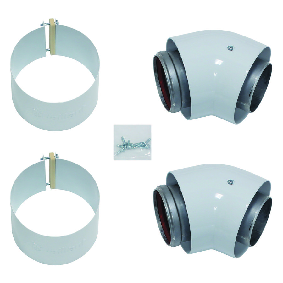Bocht 45° 80/125mm alu