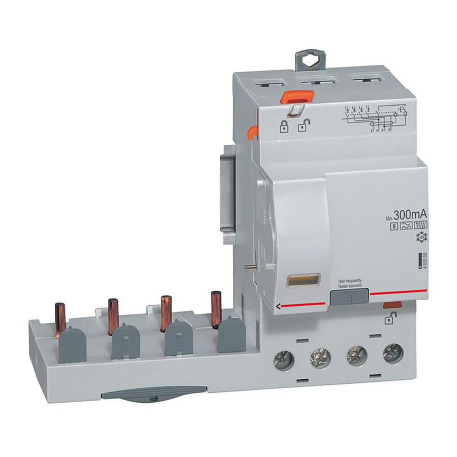 Aardlekblok 4-polig 63A 300mA F selectief DX3 DIN