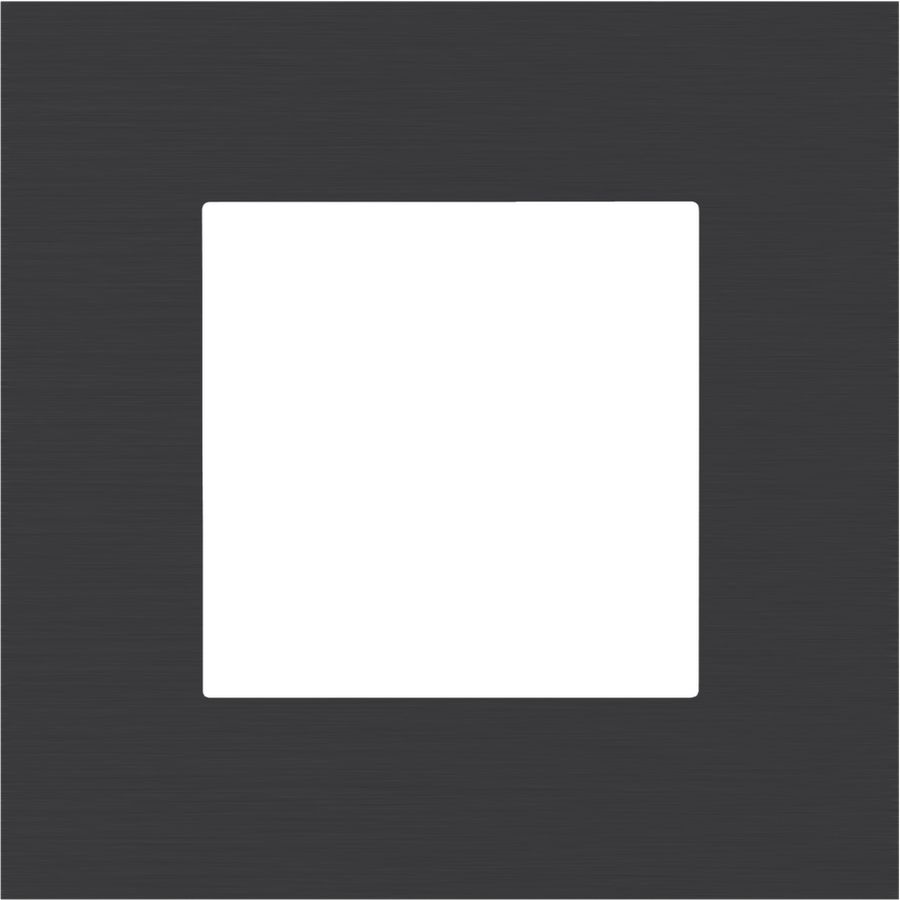 Enkelvoudige afdekplaat Pure alu black
