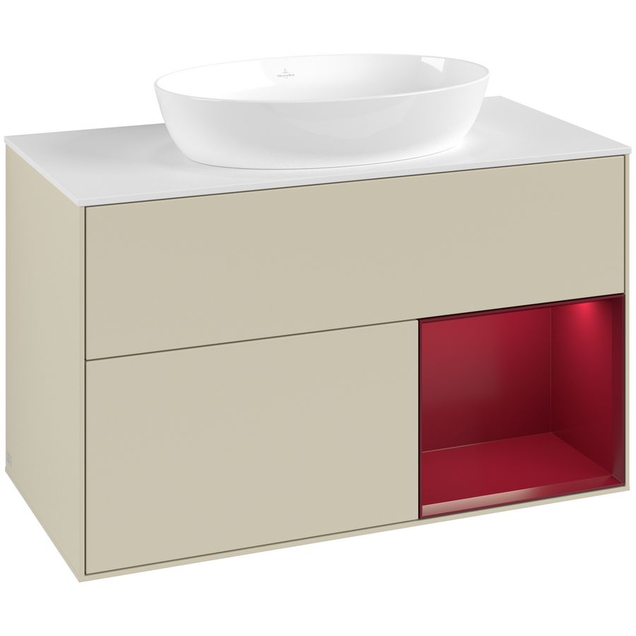 Wastafelonderkast Finion 1000x603x501mm S.Grey Matt Lacquer GA21HBHJ