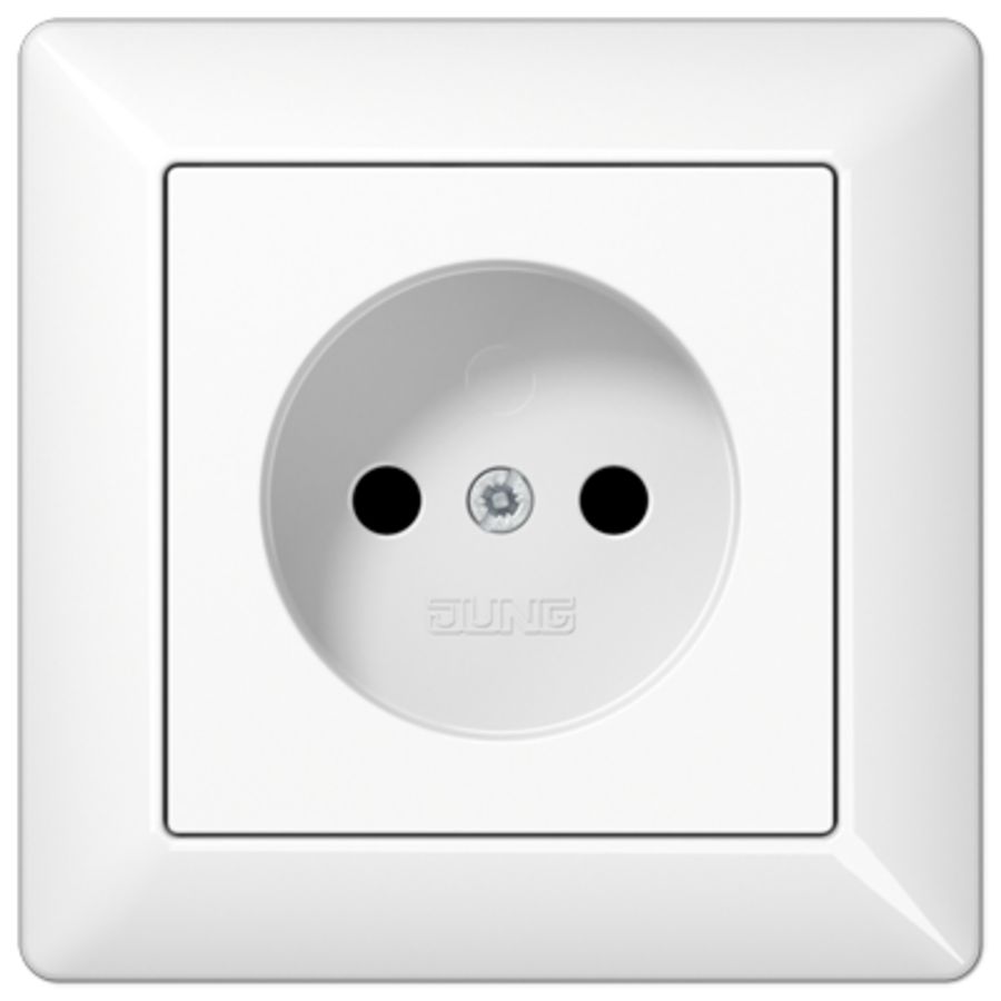 Wandcontactdoos a.wit vol.afd.m.ki.bev. AS500 VVE=10