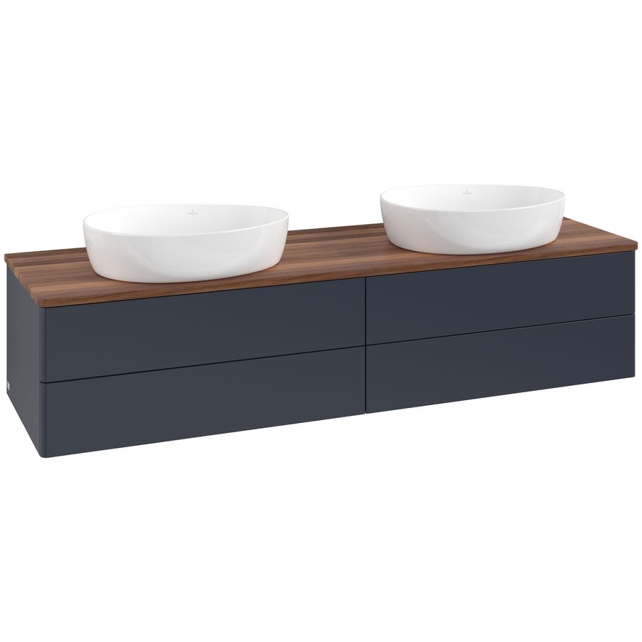 Wastafelonderkast Antao 1600x360x500mm Mid.Blue Matt Lacquer L28012HG