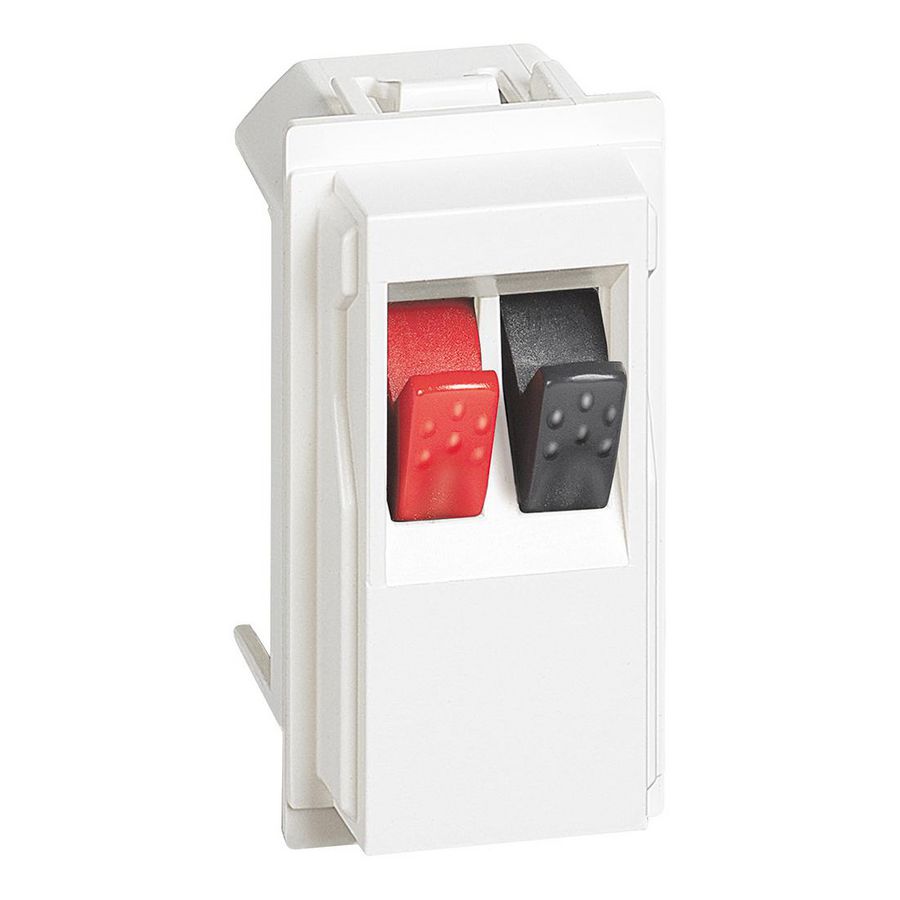 Luidspreker contactdoos zw-ro wit LivingNow