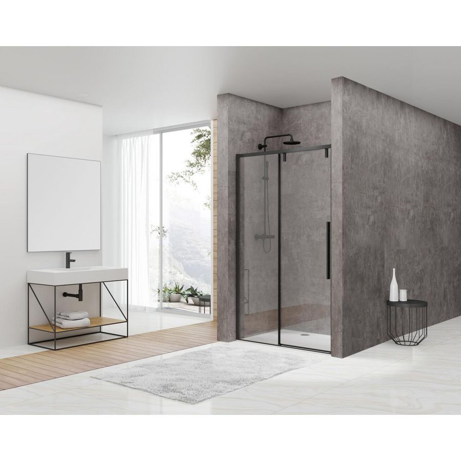 SC schuifdeur 1570-1590x2000 HE 8mm+Nano ZW en greep