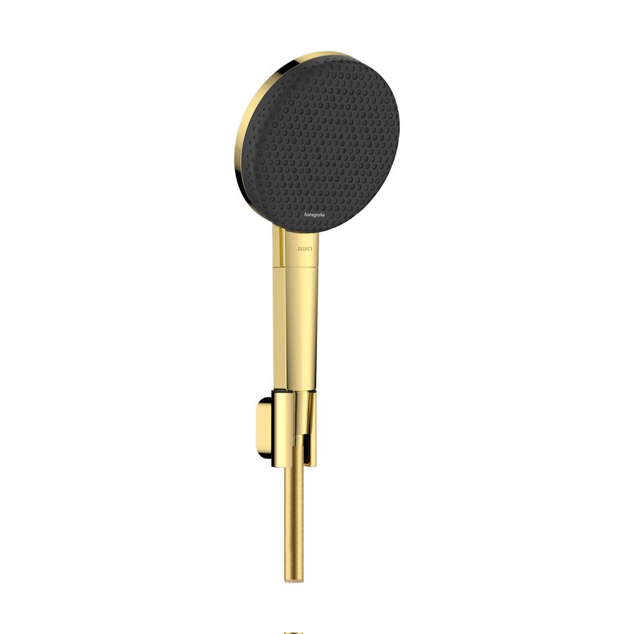 Raindance Alive Select S Badset 125 3 straalsoorten EcoSmart met Isiflex doucheslang 160cm Polished Gold Optic