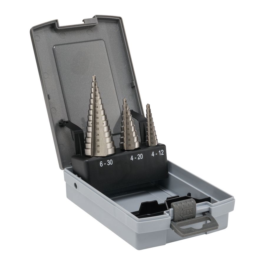 Stappenborenset 4-12/4-20/6-30mm