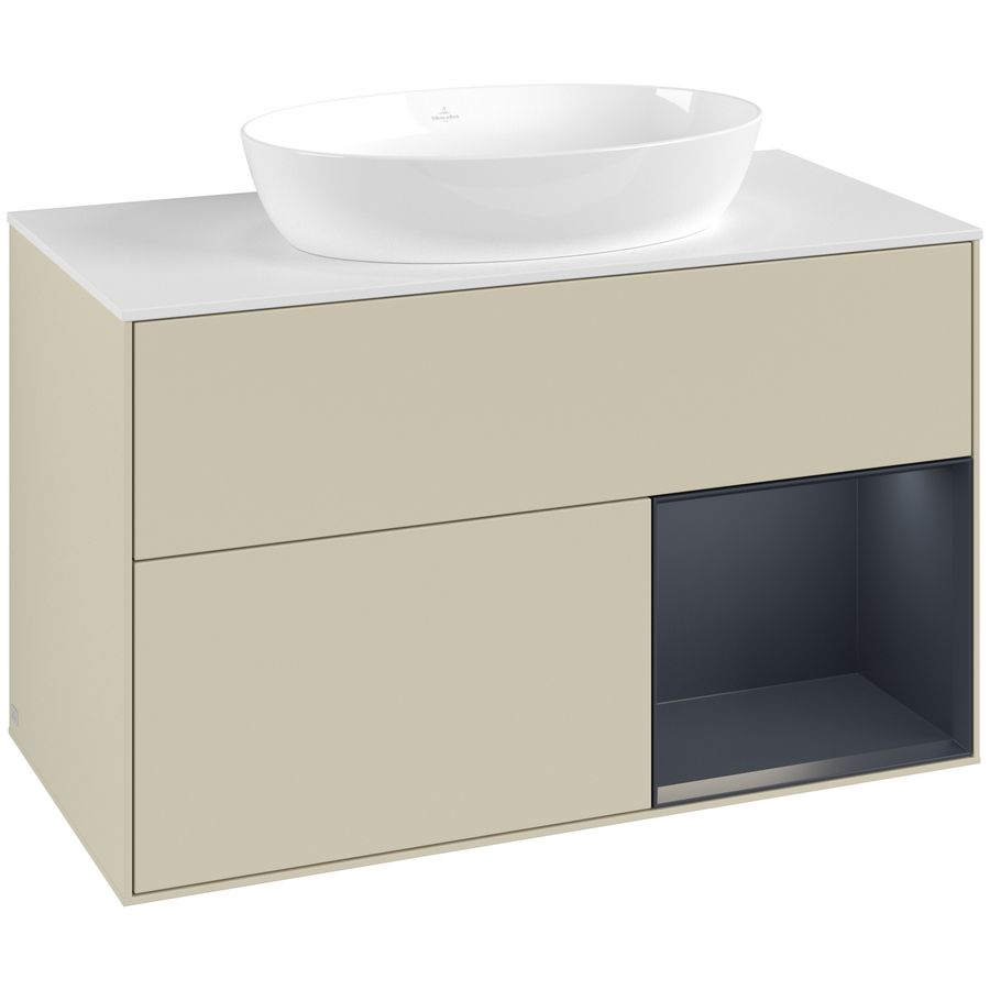 Wastafelonderkast Finion 1000x603x501mm S.Grey Matt Lacquer GA21HGHJ