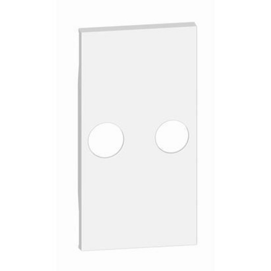 Sierplaat TV-R contactdoos wit 2 modulen LivingNow