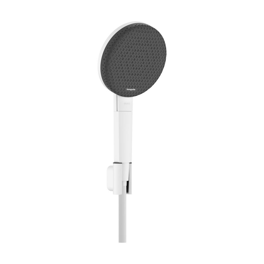 Raindance Alive Select S Badset 125 3 straalsoorten EcoSmart met Isiflex doucheslang 160cm Mat wit