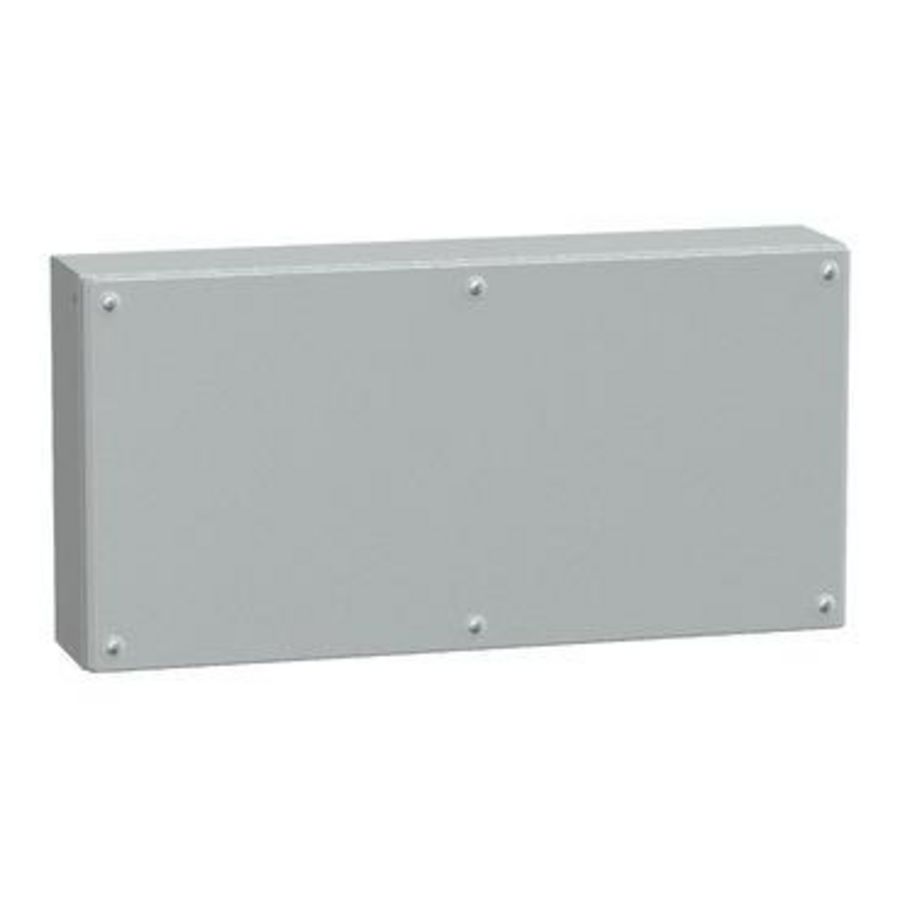 IndustriEle doos Volle deur 300x600x120mm IP66/IK10 RAL7035