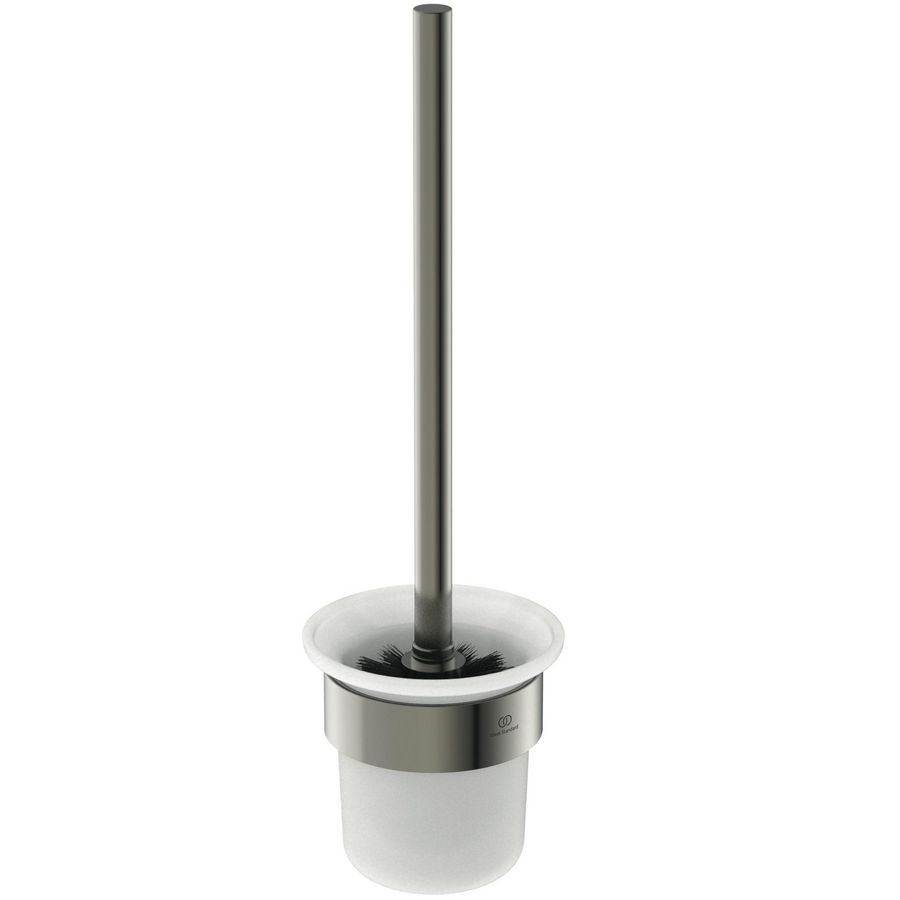 conca closetborstelgarnituur rond wandmontage silver storm (rvs look) T