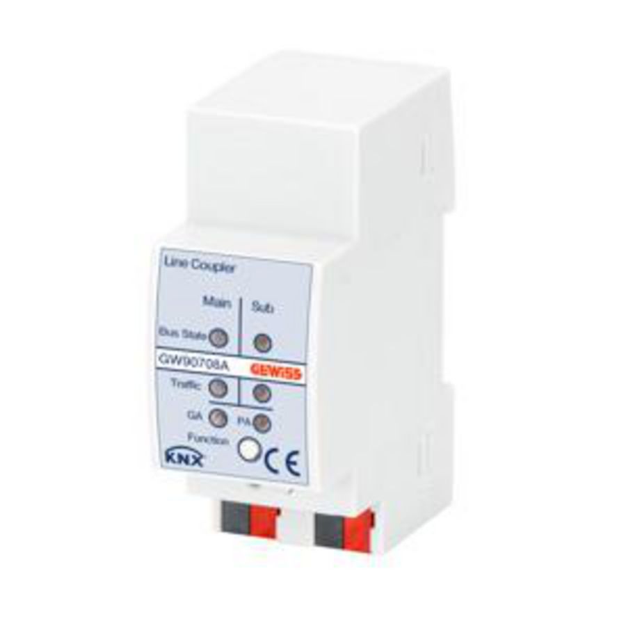 LIJN/VELD-INTERFACE KNX-IP 20-4 MODULE-DIN-RAILMONTAGE