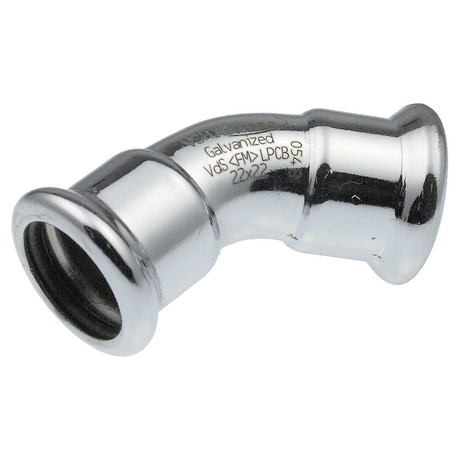 Bochtkoppeling 45° Xpress STAAL 22x22mm C1413