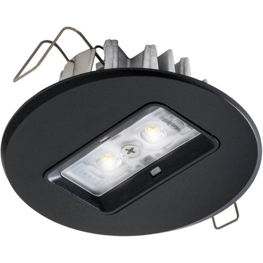 Centraal 2W 220V rond zwart inb led armatuur serie Evago Li