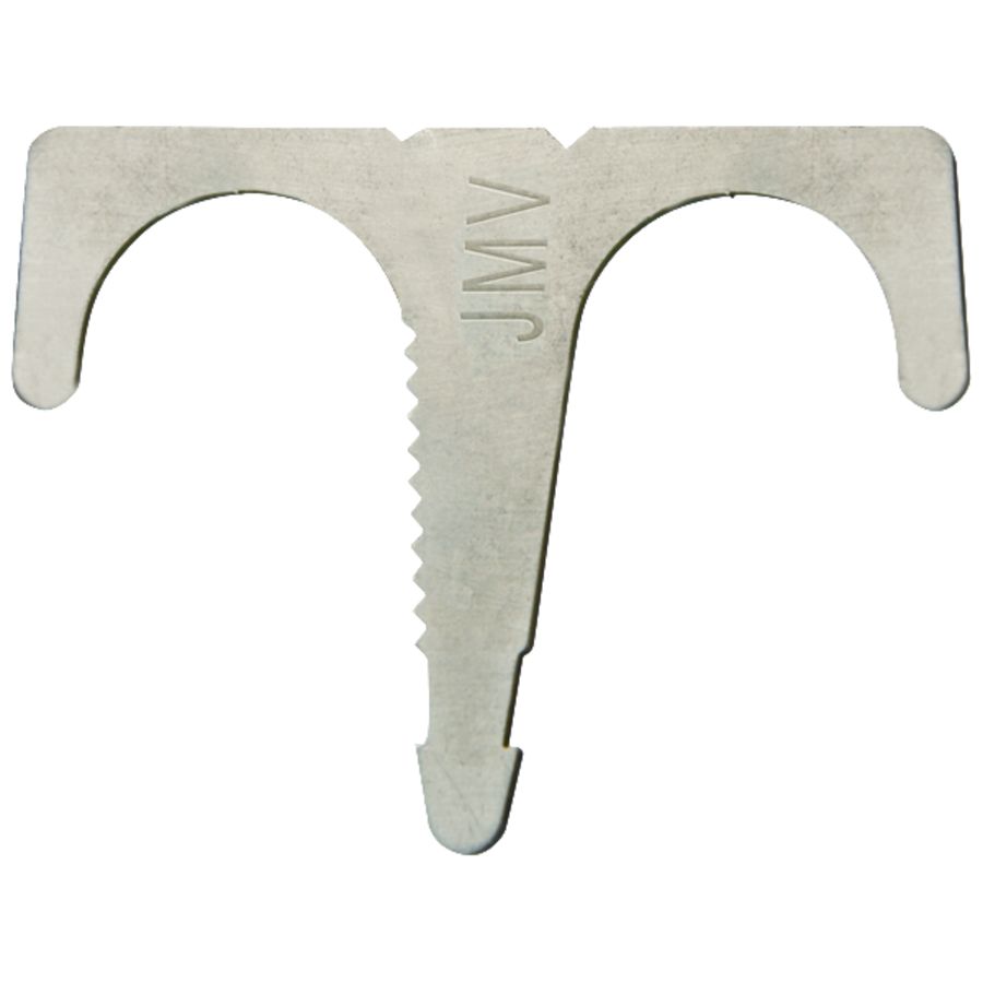 Inslagbeugel dubbel 16/20mm blank met kartel VVE=250